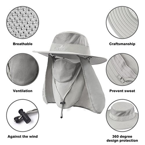 Fishing Hat with UPF 50+ Sun Protection and Neck Flap