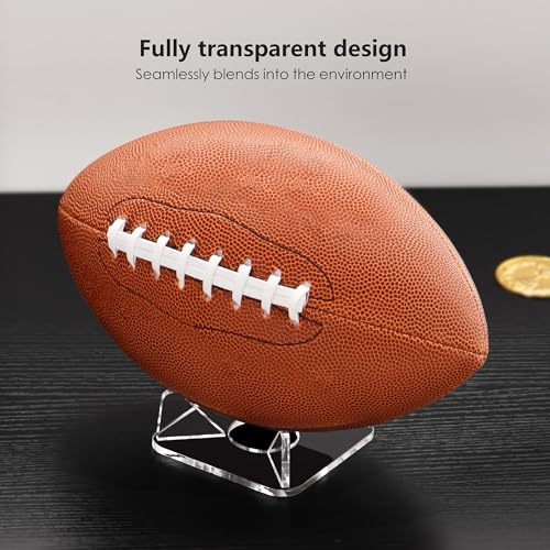Acrylic Ball Display Stand - 3.94"x3.94"x1.4" for Football, Basketball, Baseball, Soccer