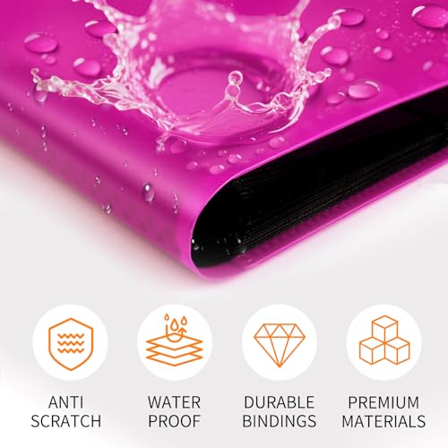 360 Card Waterproof Trading Card Binder - Rose Red
