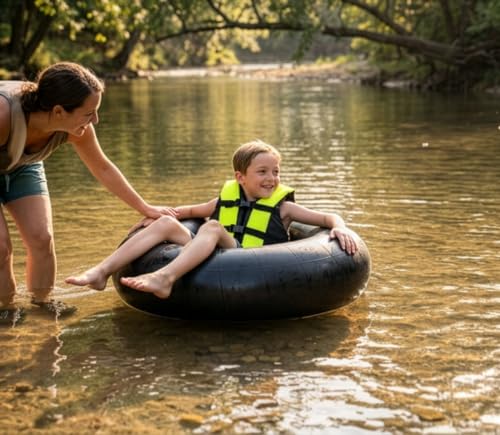 Heavy Duty Butyl Rubber Inner Tube – 32" Inflatable Tube for Sledding, Floating, and Pool Closing
