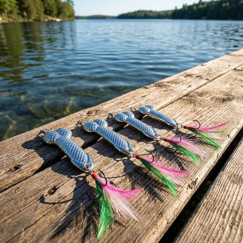 Luminous Gag Fishing Lure Set - Silver Funny Bass Spinner Baits