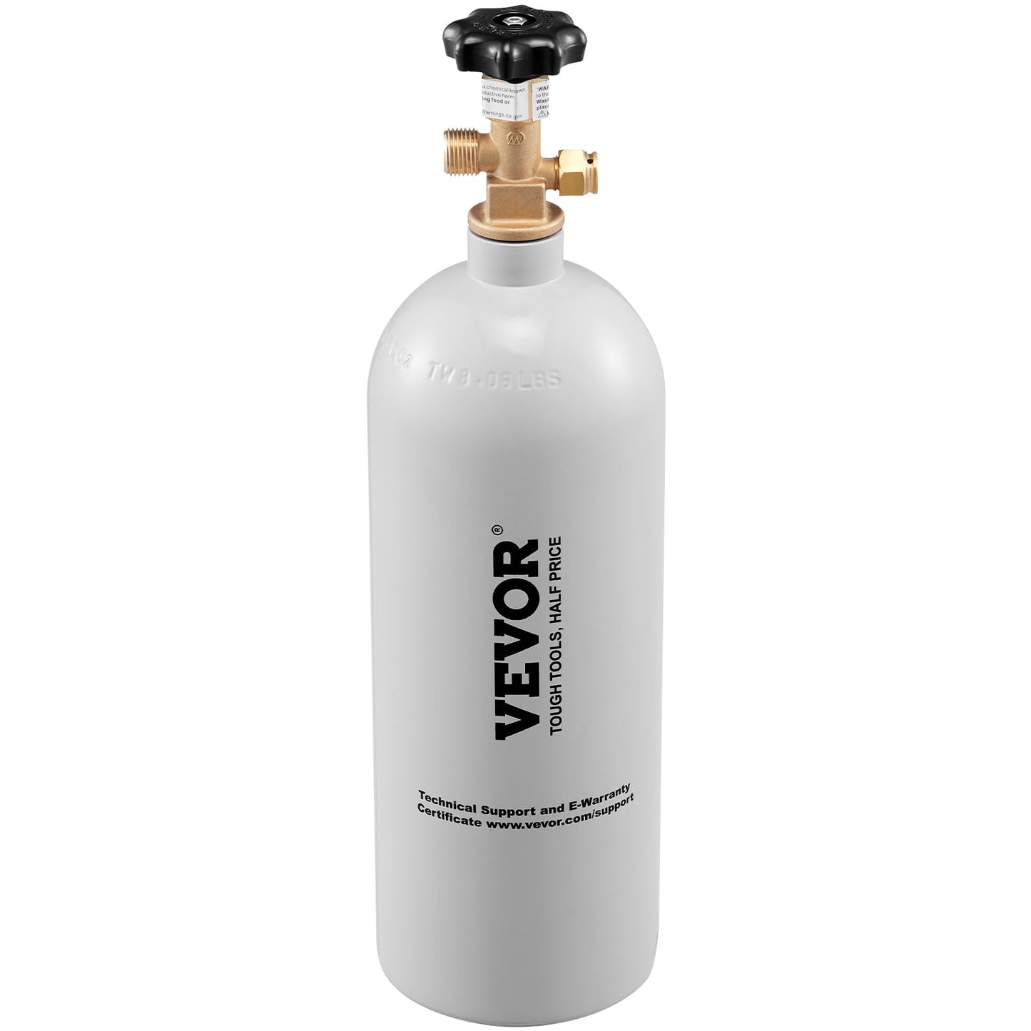 VEVOR CO2 Tank, 5 lbs New Aluminum Alloy Cylinder, CO2 Air Tank with Light Gray Spray Coating, CGA320 Valve & Adjustable Pressure, DOT Approved Cylinder for Draft Beer Dispensing and Soda Maker