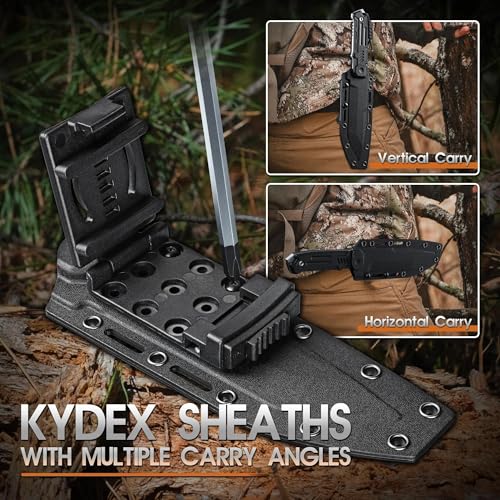 Dragon Creek Silver Fixed Blade Knife - Outdoor Survival & Camping Tool