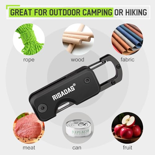 Folding Keychain Pocket Knife - Engraved Square Keyring Knife