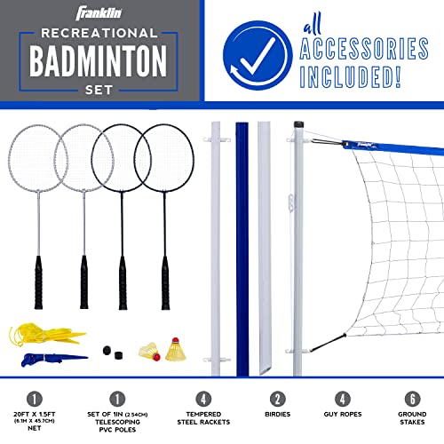 Complete Badminton Set for 4 Players - Recreational Fun