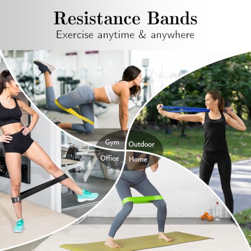 Resistance Bands Set with 5 Levels for Strength Training & Yoga