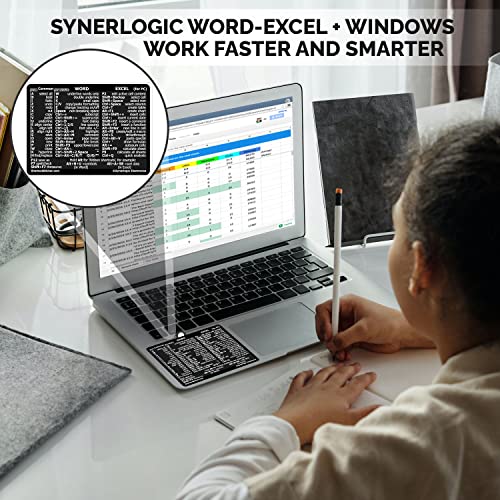 Windows Keyboard Shortcut Stickers - Black - Quick Reference Guide