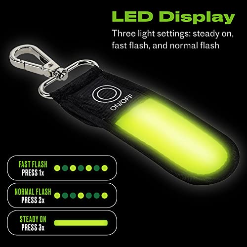 LED Reflective Safety Light Keychain for Runners and Bikers