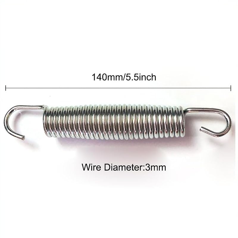 Stainless Steel Trampoline Springs Replacement - 5.5 Inch, 6 Pack