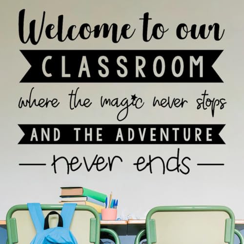 Wall Decals | Inspirational Wall Decor Stickers - Removable Peel and Stick Wall Stickers for Classroom, Library Decor, Playroom, Home School and Education Spaces - Quotes Wall Decor - 20" x 16.5"