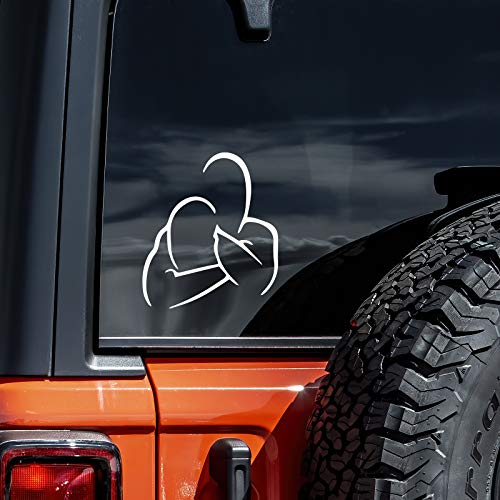 Jiu Jitsu Choke Out Vinyl Sticker - 5" x 5.5" - White