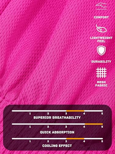 Resinta Girls Athletic Mesh Shorts - Youth Basketball & Soccer Gym Shorts (4 Colors, 12-14 Years)