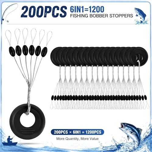 Fishing Bobber Stopper Rings - 1200 Pcs Small Oval Shape