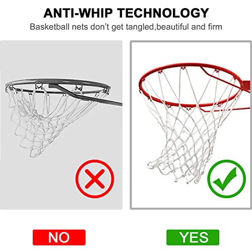 Heavy Duty Basketball Net Replacement - 12 Loops, All Weather