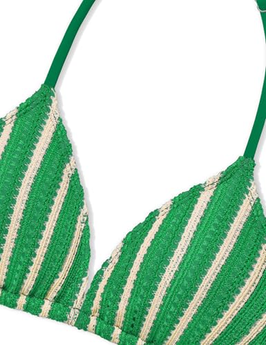 Girls V-Neck Halter Backless 3-Piece Bikini Set with Cover-Up - Green, 11-12 Years