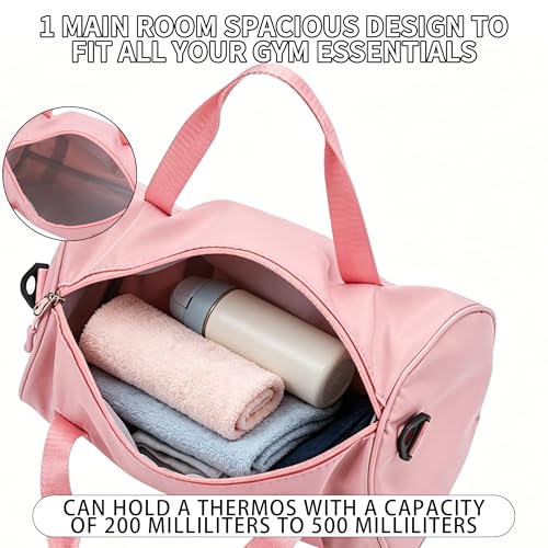 Pink Mini Ballet Dance Bag 10L Lightweight Gym Duffle with Crossbody Strap