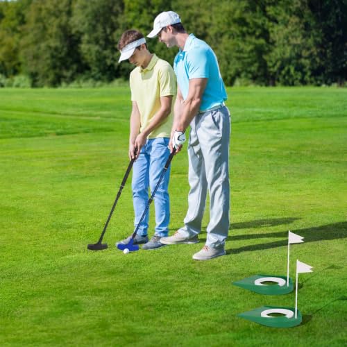 Micnaron Adjustable Left/Right Hand Golf Putter Set with 4 Golf Balls & Flags