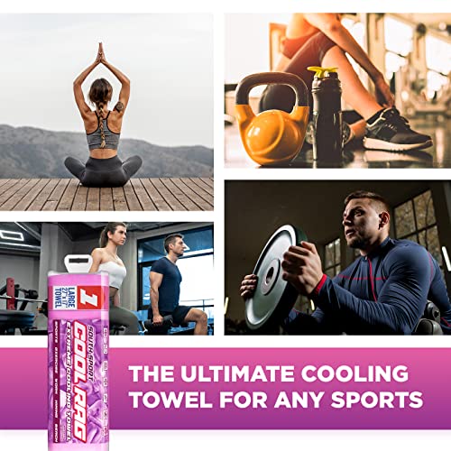 South Sport Pink Tube Cooling Towel for Heat Relief - Instant Neck & Body Cooling