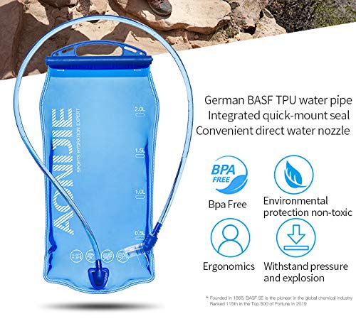 AONIJIE 5L Outdoor Sport Multifunctional Camping Backpack Cycling Running Climbing Hiking Hydration Vest Pack (Light Blue+1.5l Hydration Bladder)