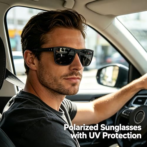 Polarized Sunglasses for Men - 3 Pack UV Protection Shades