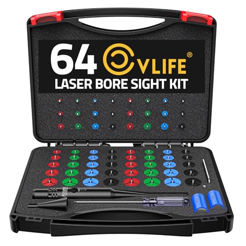 CVLIFE Green Laser Bore Sight Kit with 64 Adapters for Rifles & Shotguns