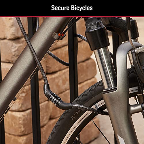 4-Foot Combination Cable Bike Lock - 5/16" Braided Steel