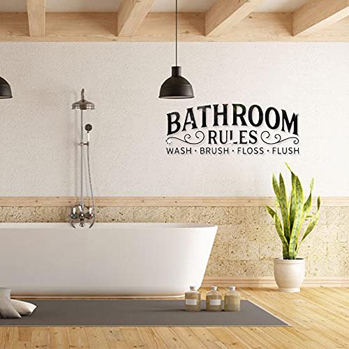 3D Acrylic Mirror Bathroom Wall Decals - Bathroom Rules Decor