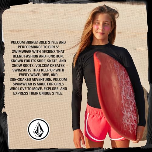 Girls Long Sleeve Rash Guard - UPF 50+ Swim Shirt, Fuchsia