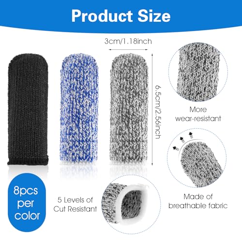 24 Pcs Cut Resistant Finger Protectors - Garden & Kitchen Use