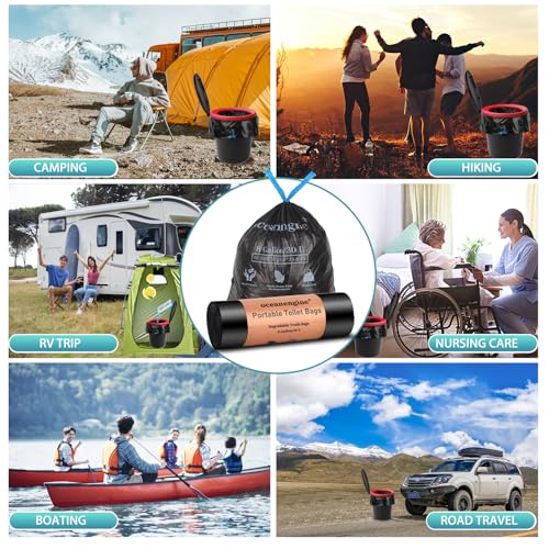 Portable Toilet Bags - 20 Count for Camping & Travel