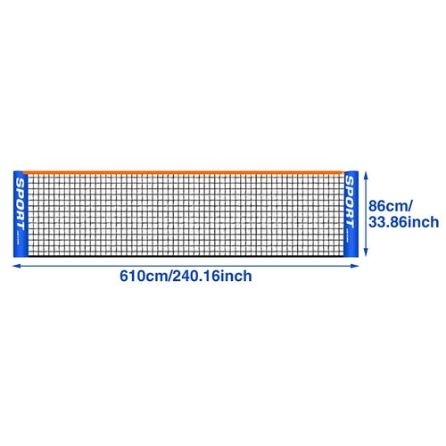 Saycker Portable Badminton Net Set Sport Training Foldable Badminton Tennis Net for Indoor Outdoor Backyard Court Beach(Size:6.1m)