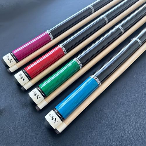 Tai Ba 58-Inch Pool Cue Set, 13mm Tip, 18-21oz, Hardwood Two-Piece