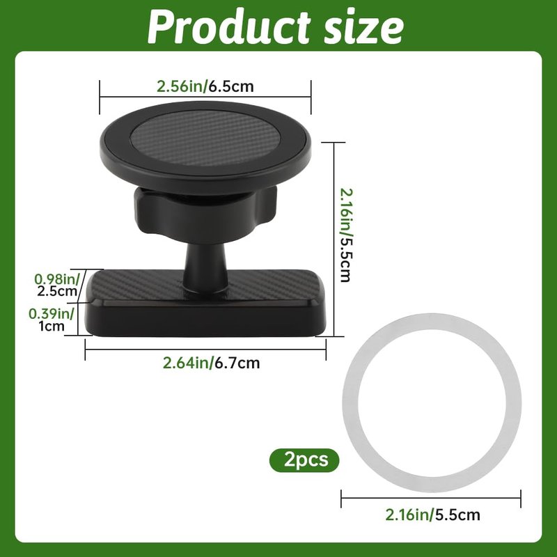 Magnetic Golf Cart Phone Holder, Aluminum Phone Mount with N52 Magnets Golf Cart Accessories, Compatible with MagSafe iPhone 16 15 14 13 12 Series Mini, Magnets for Any Iron Metal Surface