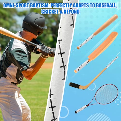 Baseball Bat Grip Tape - 1.75mm Precut Full Adhesive - White