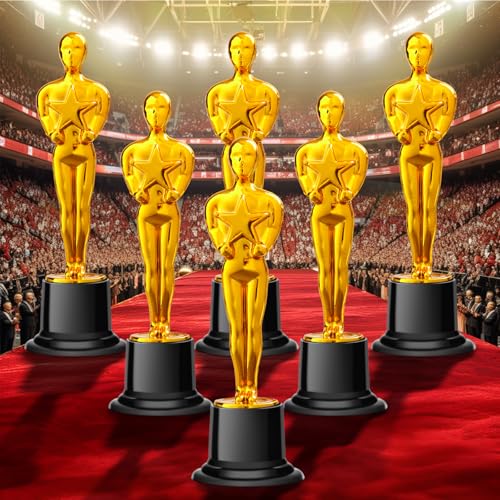 Mini Plastic Trophy Award - 6 Small Trophies for Parties