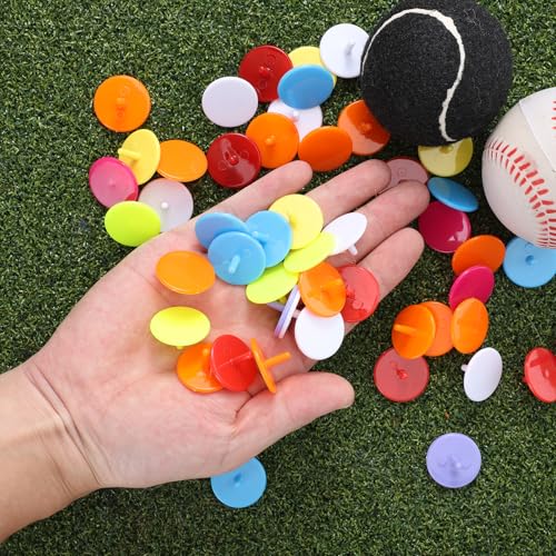 Golf Ball Markers - 50 Pack Colorful Plastic Position Markers