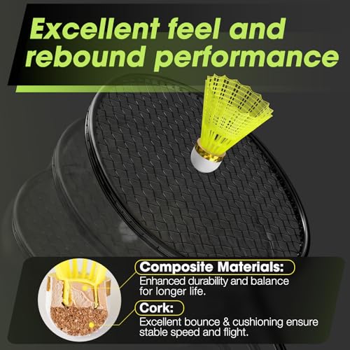 Yellow Nylon Badminton Shuttlecocks - 12 Pack Birdies
