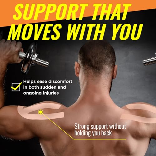 Kinesiology Tape - 2 in x 16 ft Elastic Athletic Muscle Support - Beige
