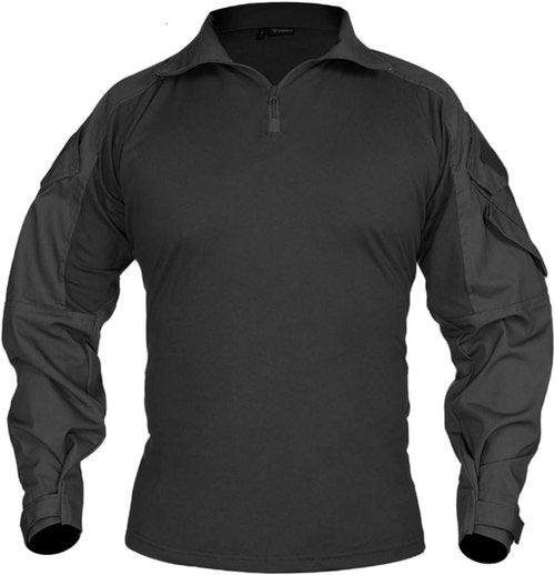HARGLESMAN Men's Tactical Military Suit - Long Sleeve Combat Shirt & Pants with Knee Pads | Fitted Army Uniform
