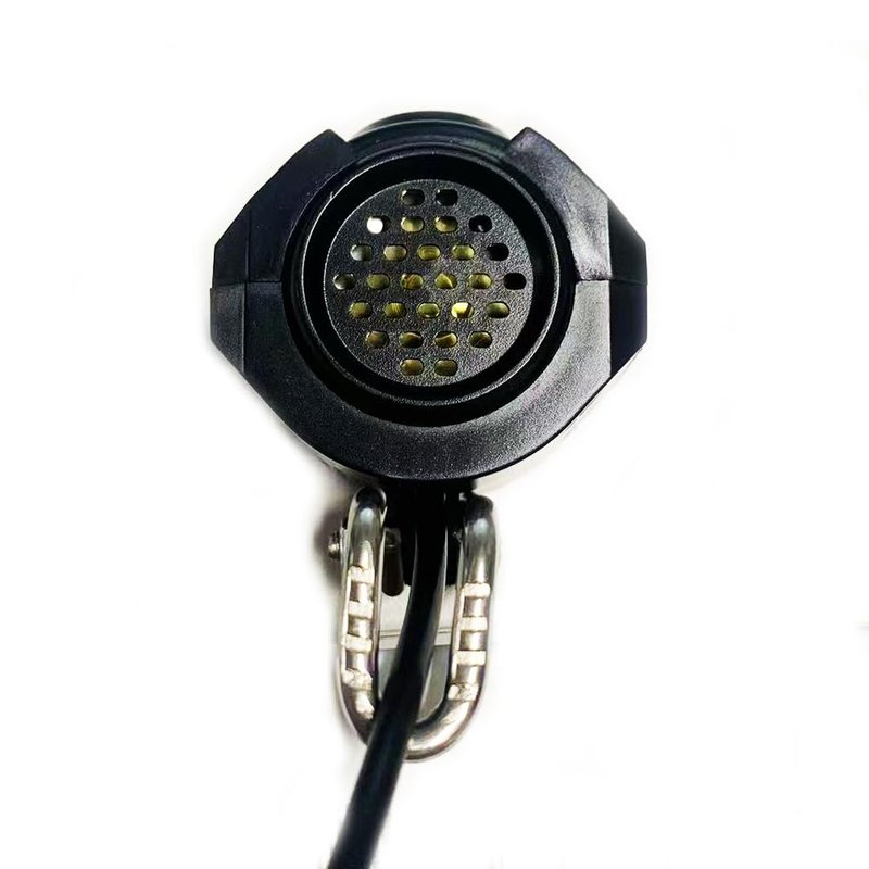 Ebike Headlight 36V-48V Super Bright LED Light for Electric Bike Scooter Mountain Bike Light for Night Riding Waterproof (Long calbe (Plug Holes))