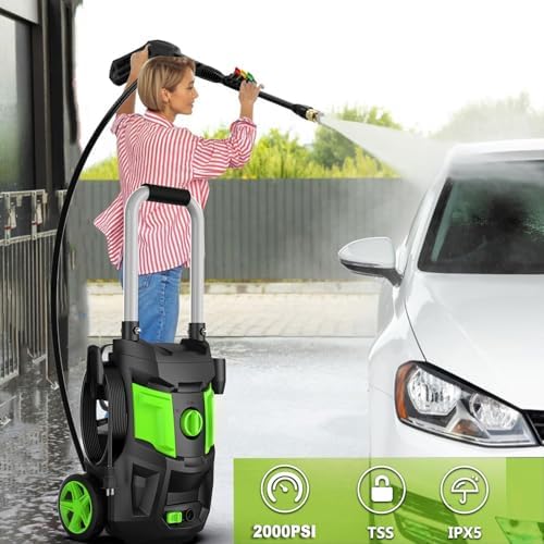 Buyplus Pressure Washer 4500PSI 2.8GPM Power Washer with 4 Nozzles, Foam Cannon for Cleaning Cars, Driveways, Patios