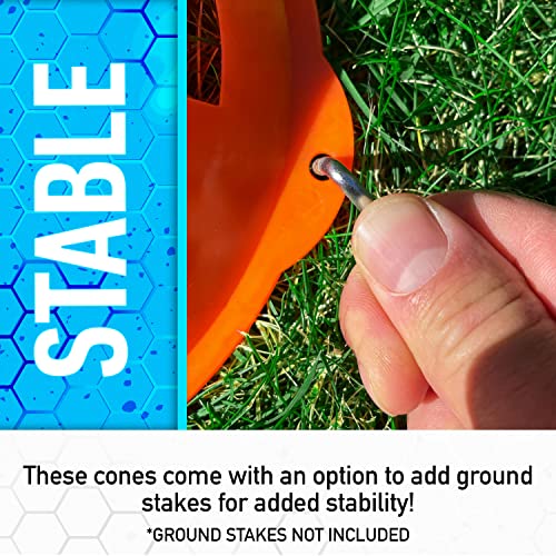 Flexible 7.25-Inch Orange Marker Discs - 4 Pack