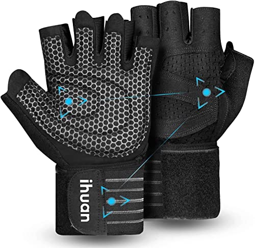 Ventilated Weight Lifting Workout Gloves with Wrist Support