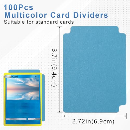 Trading Card Dividers - 100 Multicolor Organizers for Card Storage