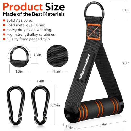 Heavy Duty Gym Exercise Handles for Cable Machines & Resistance Bands