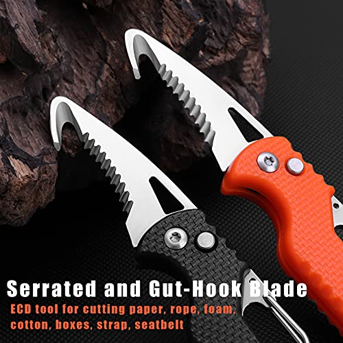 ITOKEY Safety Box Cutter 2-in-1 EDC Tool with Hook Blade