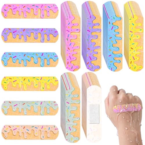 60Pcs Baseball Ice Cream Drip Bandages - Latex Free & Hypoallergenic