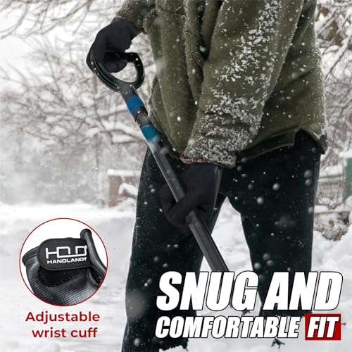 HANDLANDY 2 Pairs Waterproof Work Gloves for Cold Weather, Insulated Winter Freezer Work Gloves with Grip for Men & Women