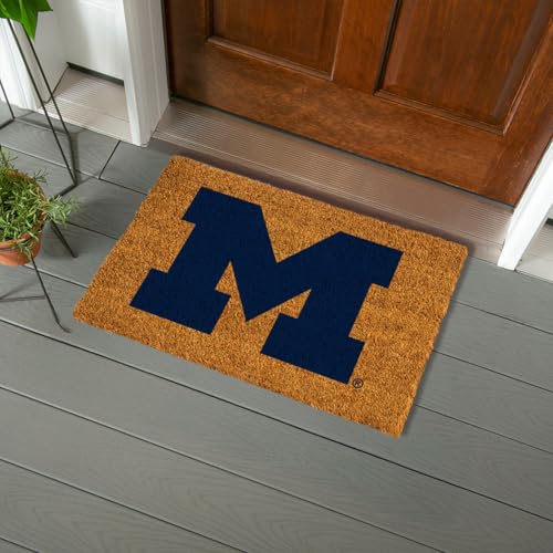 University of Michigan Coir Doormat - 28 x 16 Inches, Non-Slip