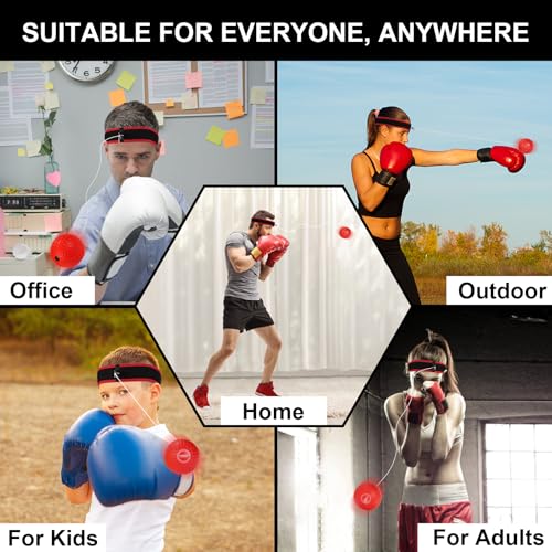 Boxing Reflex Ball with Headband for Speed & Agility Training - 1 Ball